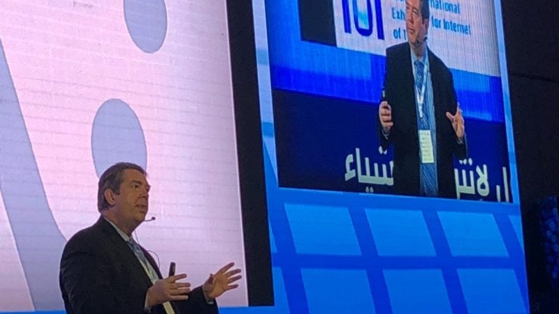 Phil Crompton from Vantage Technology Consulting Group at Saudi IoT Conference - January 2018