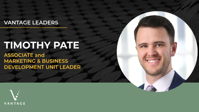Timothy Pate Associate, Marketing and Business Development Unit Leader headshot