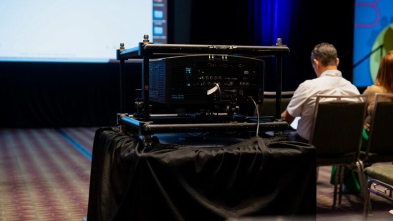 AV equipment in lecture hall