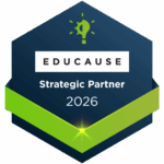Decorative medallion that reads, "EDUCAUSE Strategic Partner 2026"